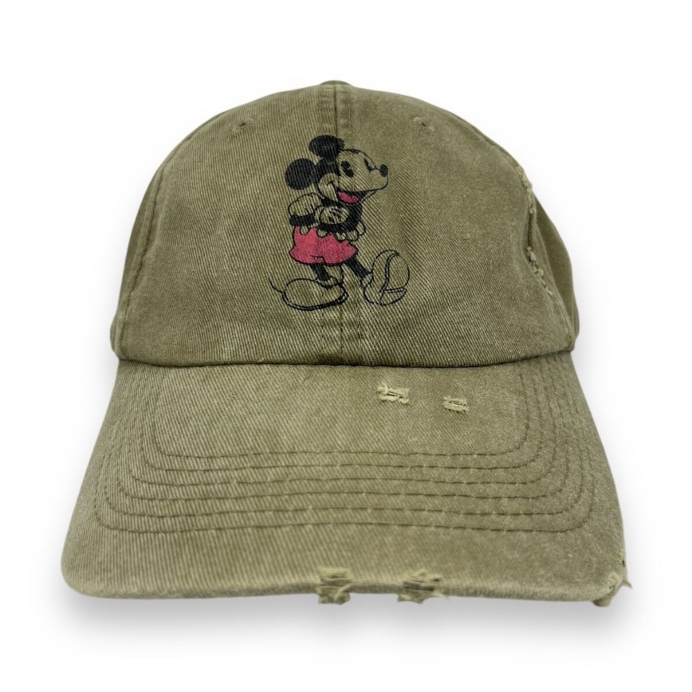 NEW Disney Distressed Mickey hat, vintage, olive green